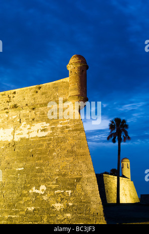 Castillo de San Marcos bewacht Eingang nach Matanzas Bay, St. Augustine, Florida Stockfoto