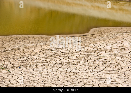 Ausgetrockneten Wadi in Oman Stockfoto