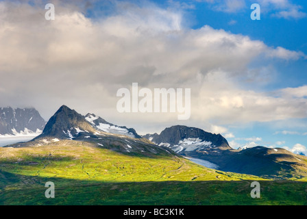 Gipfel der Chugach Berge in der Nähe von Thompson Pass Alaska USA Stockfoto