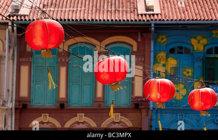 Rote Laternen in Chinatown Stockfoto