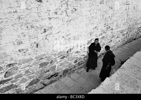 Friendship Highway Drepung Kloster Mönche Stockfoto