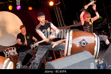 Mugen Taiko Dojo Trommler Glasgow Mela festival Stockfoto