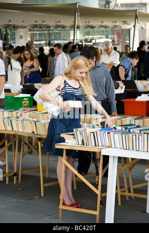 Southbank Centre Buch Markt, London, England, UK Stockfoto