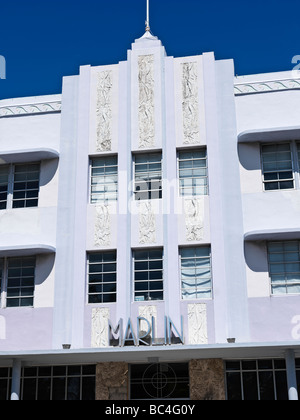 Art-Deco-Architektur, Hotels, South Beach, Miami, Marlin Hotel Stockfoto