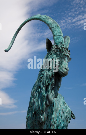 Ziege Statue auf dem Great Orme, Llandudno Wales Stockfoto