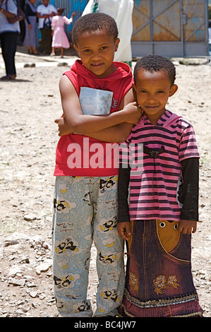 Schulkinder aus Addis Abeba in Äthiopien am Horn von Afrika Stockfoto