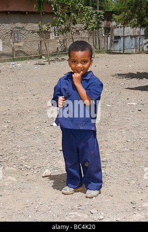 Schulkinder aus Addis Abeba in Äthiopien am Horn von Afrika Stockfoto