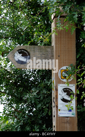 Landschaft Service Shropshire Weg einen ausgewiesenen öffentlichen Fußweg für Wanderer Stockfoto