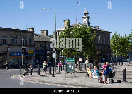 Glossop ist eine kleine Marktstadt innerhalb der Borough High Peak in Derbyshire, England. Stockfoto