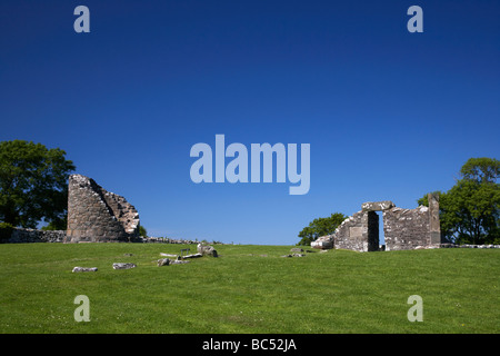 Überreste des 6. Jahrhundert klösterliche Standortes am Nendrum auf Mahee Insel Grafschaft, Nord-Irland Stockfoto