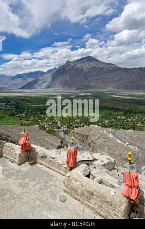 Nubra Valley View von Diskit Gompa. Ladakh. Indien Stockfoto