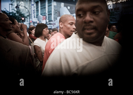 Mahnwache vor dem Apollo Theater in Harlem, New York City, N.Y am 26. Juni 2009 statt. Stockfoto