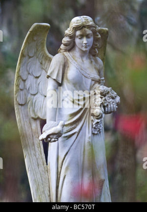 Statue eines Engels im Bonaventure Cemetery in Savannah, Georgia Stockfoto