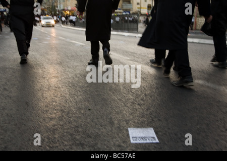 Sabbat Wars auf Bar Ilan Straße Jerusalem Stockfoto