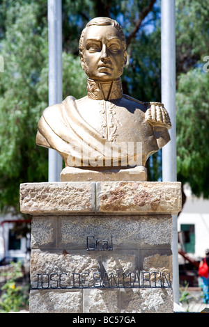 Goldene Statue von General San Martin, Cachi, Argentinien Stockfoto