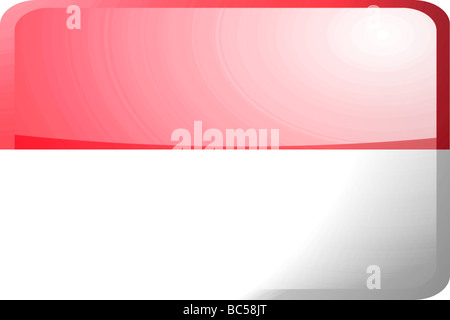 Flagge von Indonesien national Land Symbol Abbildung glänzend Schaltflächensymbol Stockfoto