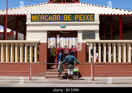 Fishmarket Kolonialgebäude San Vincente Mindelo Cabo Verde Afrika Stockfoto