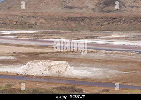 Salina mit Salz oder Mineralien Sal Pedro Da Sal Cabo Verde Afrika Stockfoto