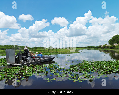 Luftfoil-Reiseveranstalter der Florida Everglades, Big Cypress Seminole Indianerreservat, Billy Swamp Safari Stockfoto