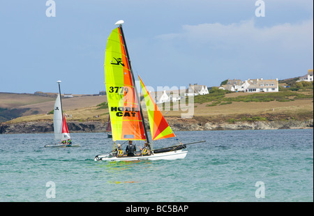 Segelboote aus Padstow in Cornwall Stockfoto