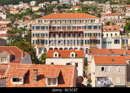 Blick auf das Hilton Grand Hotel Imperial, Dubrovnik, Kroatien. Stockfoto