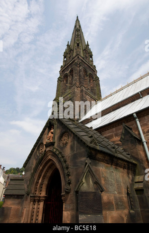 St. Giles Kirche ist eine römisch-katholische Kirche in der Stadt von Cheadle, Staffordshire, England. Stockfoto