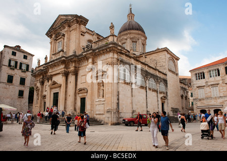 Himmelfahrts-Kathedrale im Stil des römischen Barock, Dubrovnik, Kroatien. Stockfoto