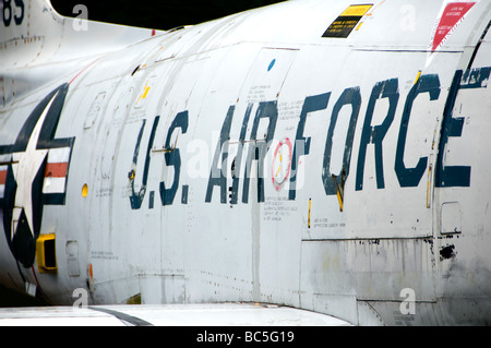 Ein US Air Force Jet befindet sich jetzt in einem Museum in den Niederlanden Stockfoto