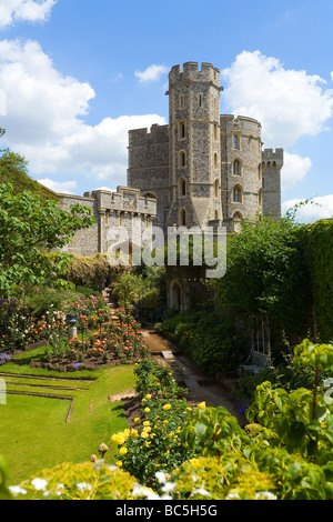 Das Grundstück und die Gärten von Schloss Windsor in England Stockfoto