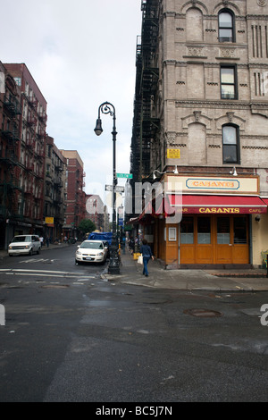 Straßenecke Lower East Side New York City Stockfoto
