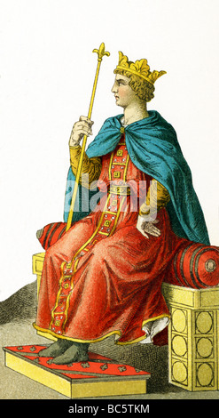 Die hier abgebildeten entspricht den deutschen Kaiser Frederick II (1250 starb). Die Abbildung stammt bis 1882. Stockfoto