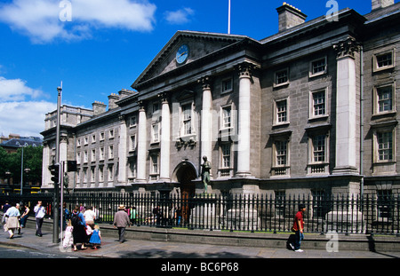 Dublin - Front Arch, dem Haupteingang zum Trinity College Stockfoto