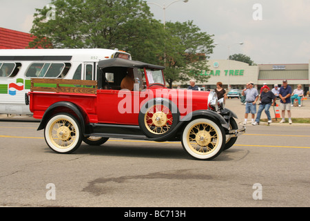 LKW 1928 Ford Modell A Roadster Pickup-Truck Car Show in Hamilton, Ohio Stockfoto