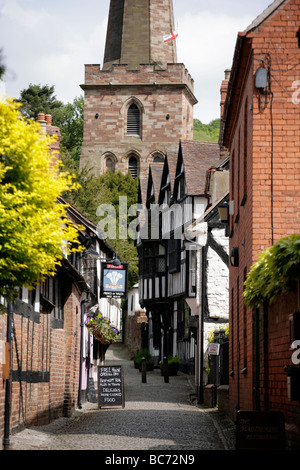 Church Lane in Ledbury, Gloucestershire, UK Stockfoto