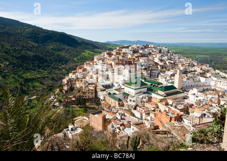 Dorf von Moulay Idriss oder Zerhoun in Marokko Stockfoto