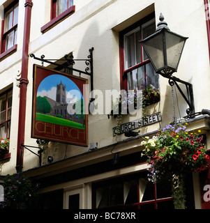 Die Kirche Inn ein englisches Pub im Stadtzentrum von Ludlow Shropshire UK Stockfoto