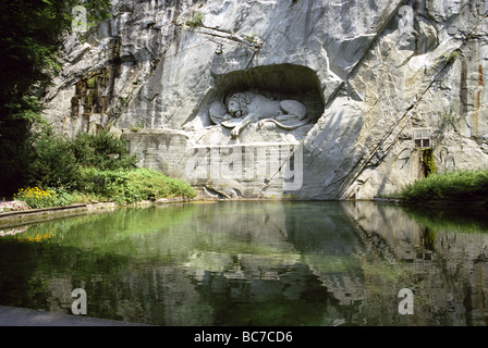 Das Denkmal von Luzern, entworfen von Bertel Thorvaldsen, in Luzern, Zentralschweiz Stockfoto