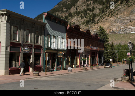 Historische Innenstadt von Mike Vining zu Fuß durch die Stadt Georgetown Colorado USA Stockfoto