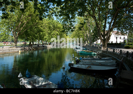 Boote in Annecy, Frankreich Stockfoto