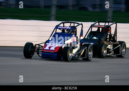 Midget Car Serie Iowa Speedway Stockfoto