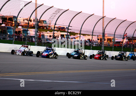 Midget Car Serie Iowa Speedway Stockfoto