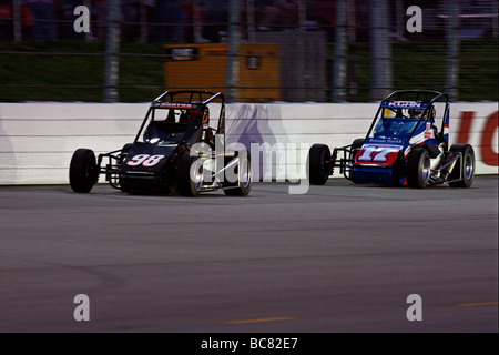 Midget Car Serie Iowa Speedway Stockfoto