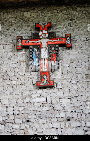 Kreuz, St. Peter an der Wand Kapelle, Dengie Halbinsel, Essex, England, gegründet von St.Cedd,654 AD auf dem Gelände eines römischen Kastells Stockfoto