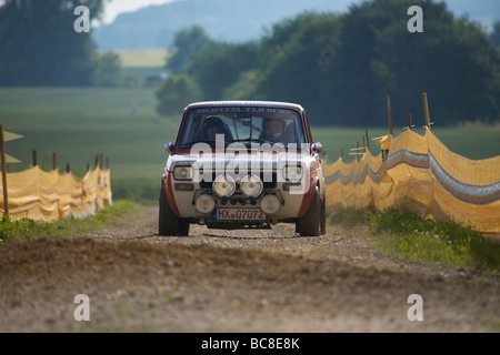 Fiat 127 bei der AvD Rallye Baden-Württemberg 2009 - historisches Autorennen Stockfoto