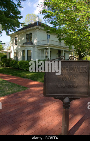 Dwight D Eisenhower Elternhaus befindet sich in Abilene, Kansas USA Stockfoto