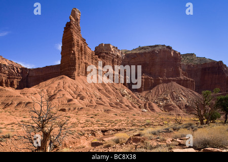 Chimney Rock Capitol Reef National Park Utah USA Stockfoto