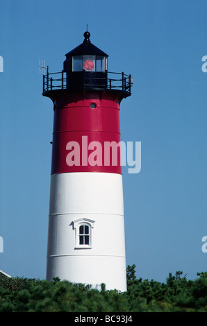 NAUSET BEACH LIGHTHOUSE in Eastham auf CAPE COD, MASSACHUSETTS Stockfoto