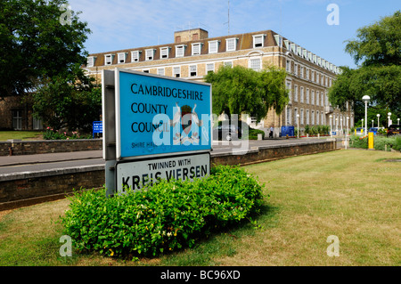 Shire Hall Cambridgeshire County Council Büros, Burgberg Cambridge England UK Stockfoto