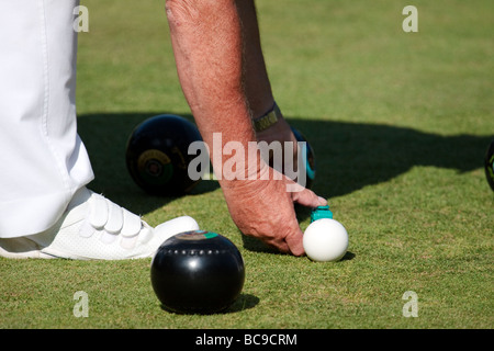 Rasen-Schalen-Match bei Colemans Luke East Sussex Stockfoto