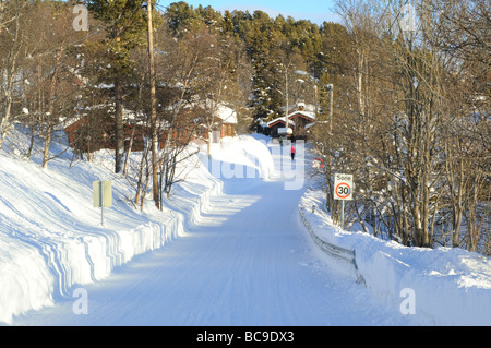 Stadt und Ski Resort Geilo, Norwegen Stockfoto